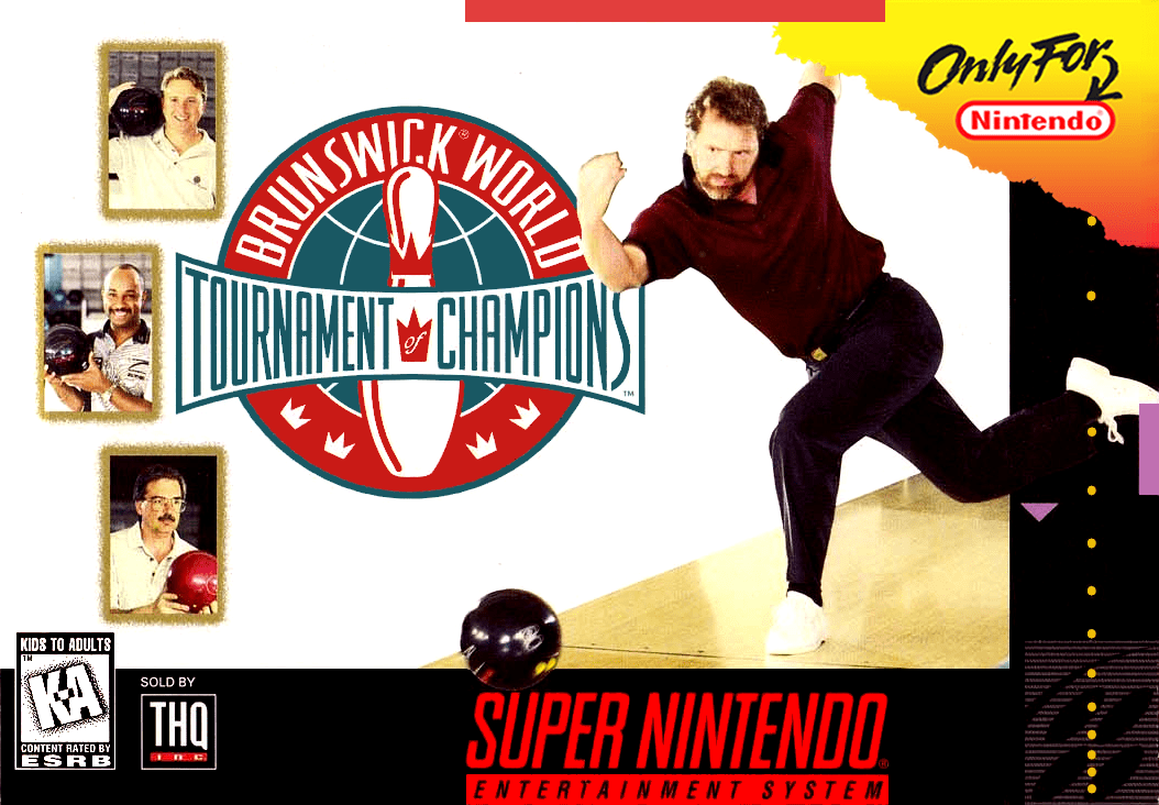 Brunswick World Tournament of Champions box art for Super Nintendo